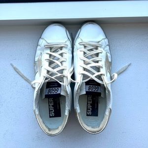 Golden Goose Deluxe women’s super star low top metallic sneakers 38 EU